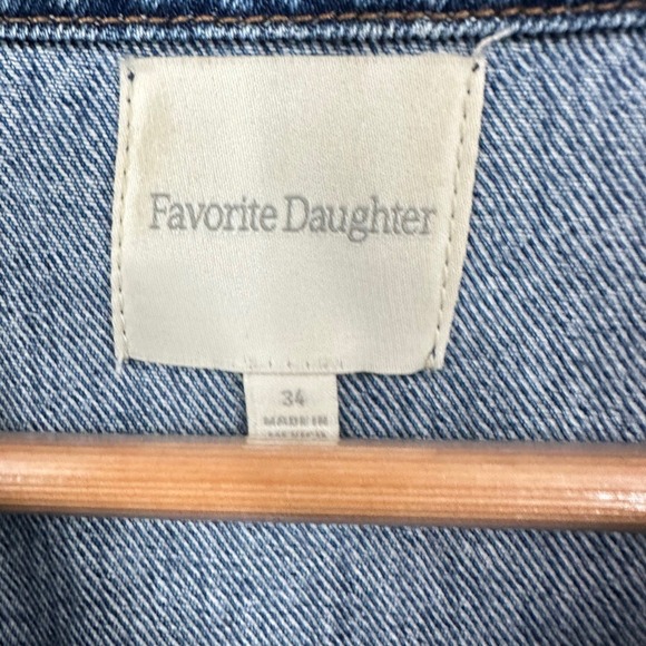 Favorite Daughter The City Dress Denim Jean Long Sleeve Midi Dress Womens 34 - Picture 12 of 14